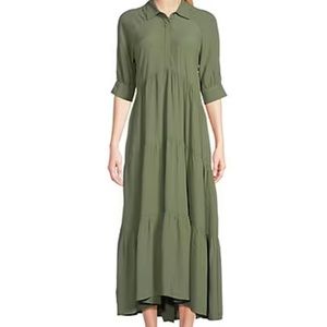 A Loves A Tiered Green Dress MAXI Dress